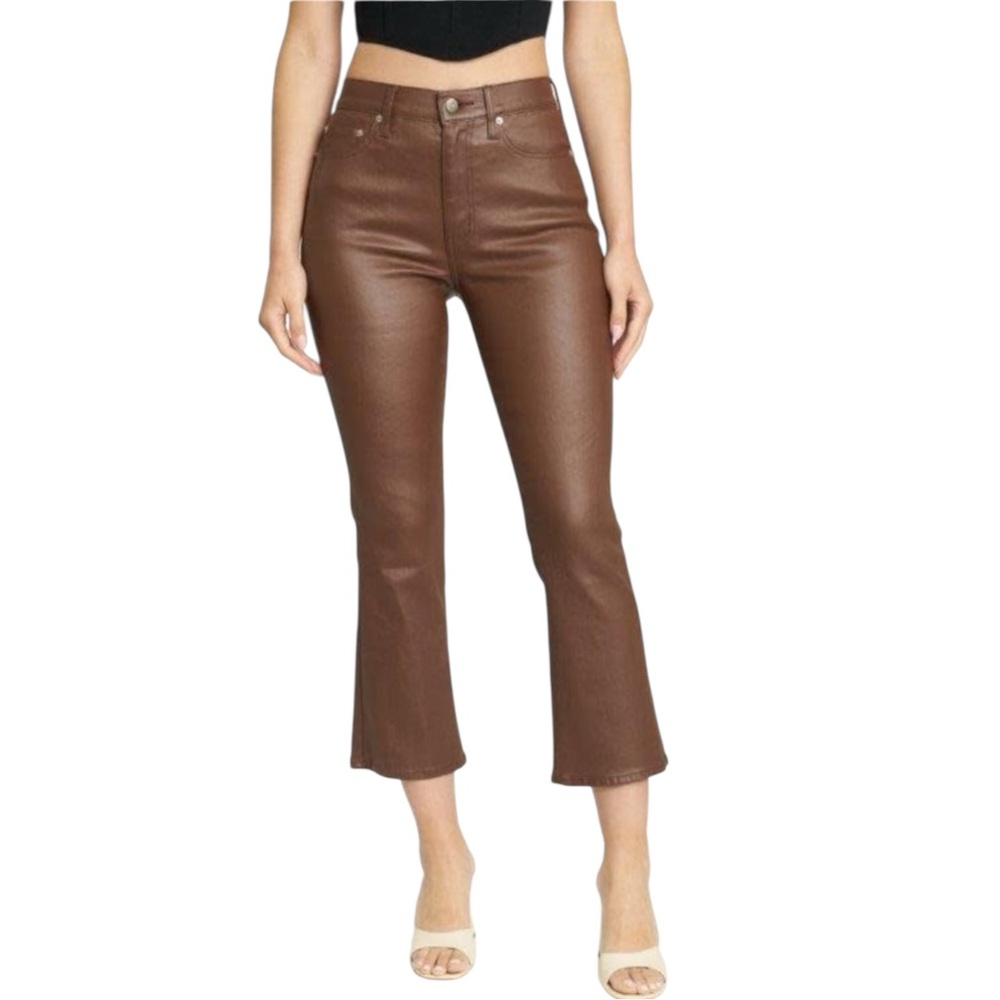 NWT Daze Women’s‎ Shy Girl Coated Denim Cropped